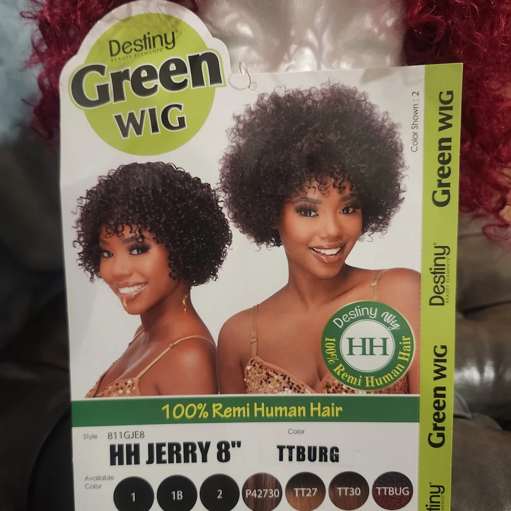 Green Wig HH Jerry 8" - Burgundy - Picture 1 of 3